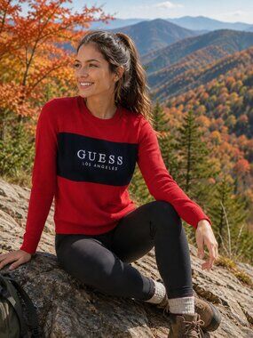 Guess Los Angeles Sweater red Size Small